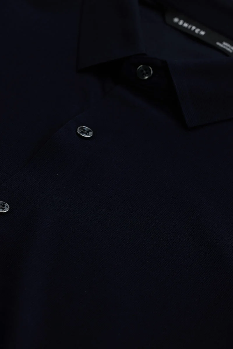 SNITCH Navy Stitchless Stretch Shirt